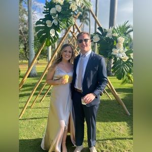 Birdy Grey Satin Cocktail Dress